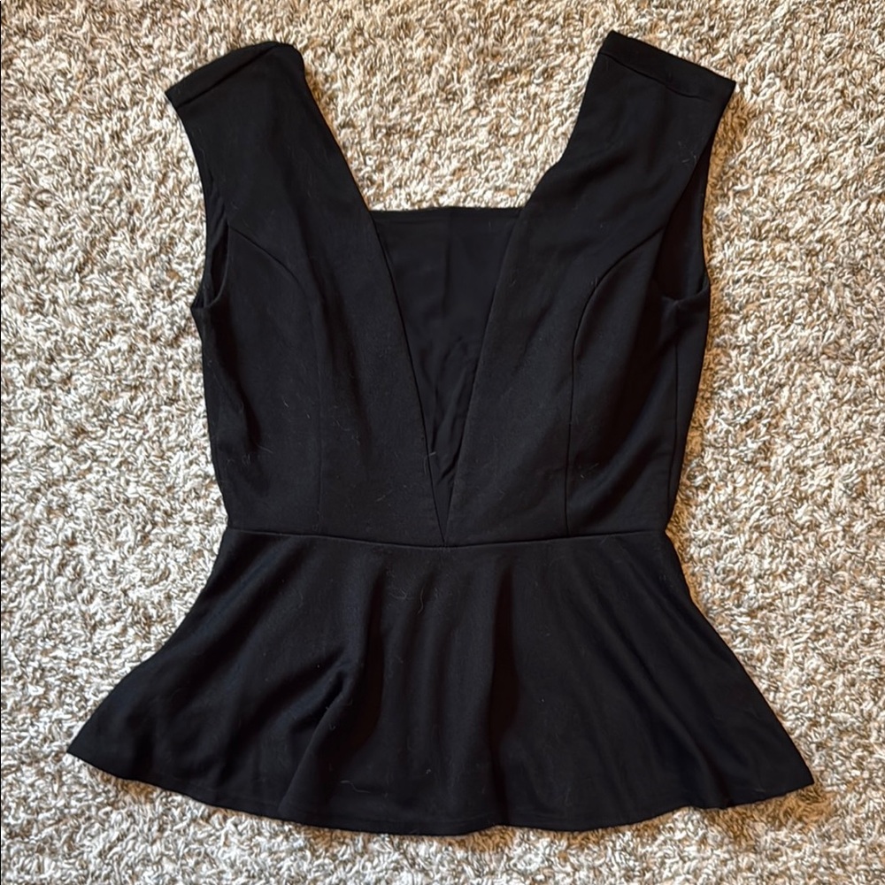 Sleeveless Black Blouse
